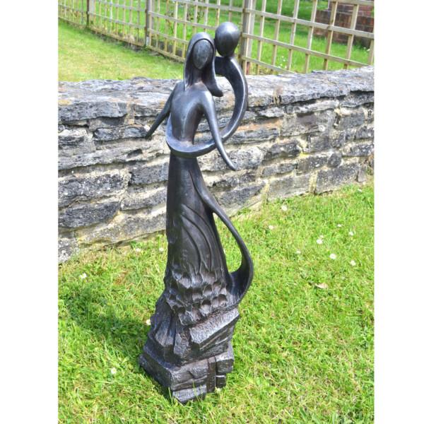 europa leisure Caring Embrace Black Contemporary Statue