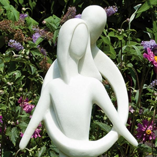 Europa Leisure Caring Embrace White Contemporary Statue