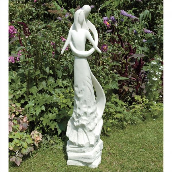europa leisure Caring Embrace White Contemporary Statue