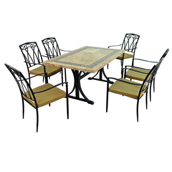 Europa Leisure CHARLESTON Dining Table With 6 ASCOT Chairs Set