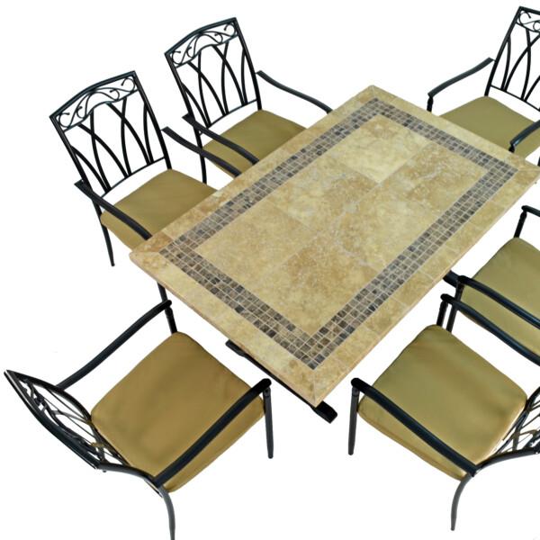 Europa Leisure CHARLESTON Dining Table With 6 ASCOT Chairs Set