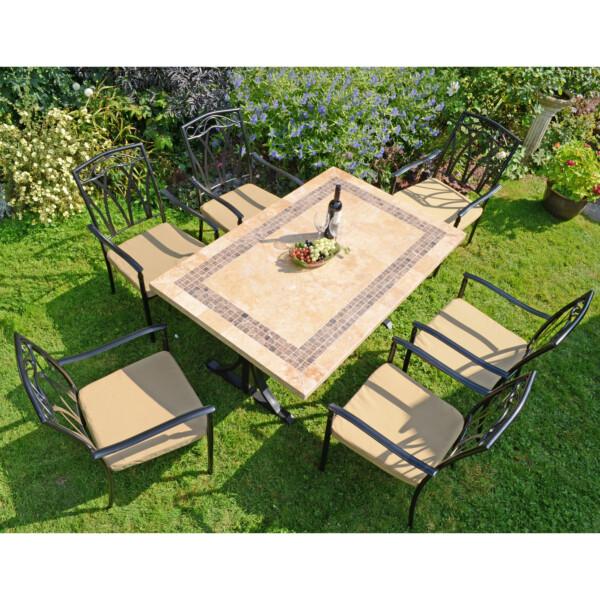 europa leisure CHARLESTON Dining Table with 6 ASCOT Chairs Set