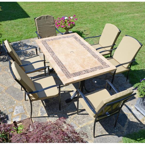 europa leisure CHARLESTON Dining Table with 6 ASCOT DELUXE Chairs Set