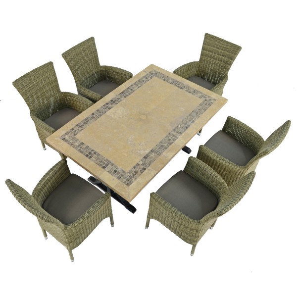 Europa Leisure CHARLESTON Dining Table With 6 DORCHESTER Chairs Set