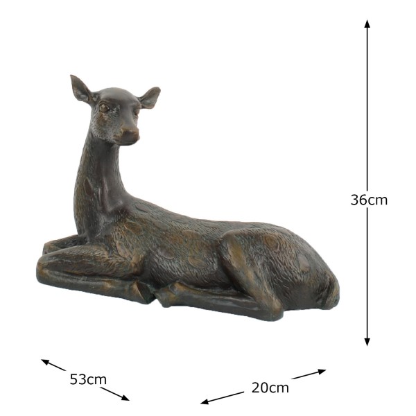 Europa Leisure Deer Lying Large Aluminium - Dark Verdigris - Europa Leisure (UK)