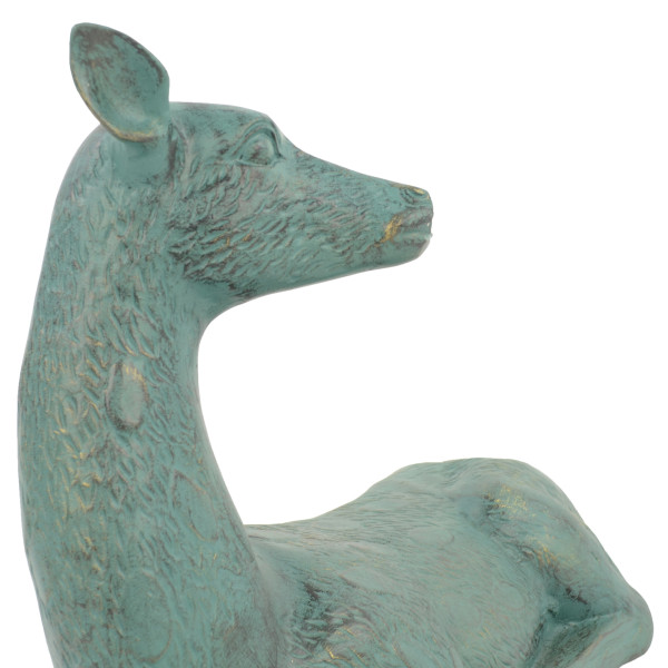 Europa Leisure Deer Lying Large Aluminium - Gold Verdigris - Europa Leisure (UK)