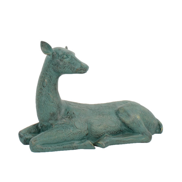 Europa Leisure Deer Lying Large Aluminium - Gold Verdigris - Europa Leisure (UK)