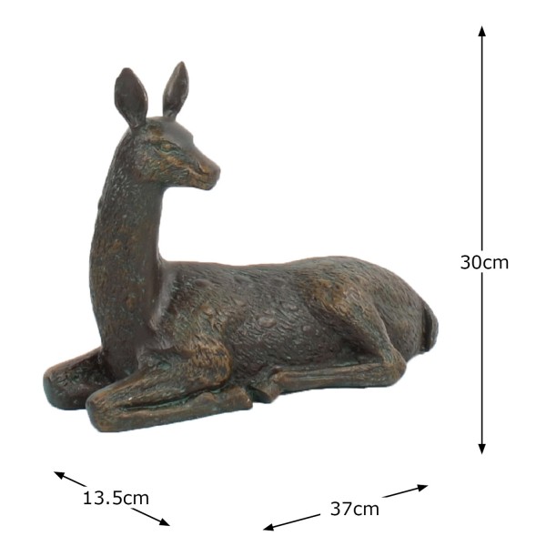 Europa Leisure Deer Lying Small Aluminium - Dark Verdigris - Europa Leisure (UK)