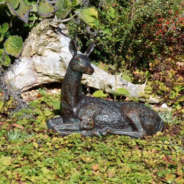 europa leisure Deer Lying Small Aluminium - dark verdigris - Europa Leisure (UK)