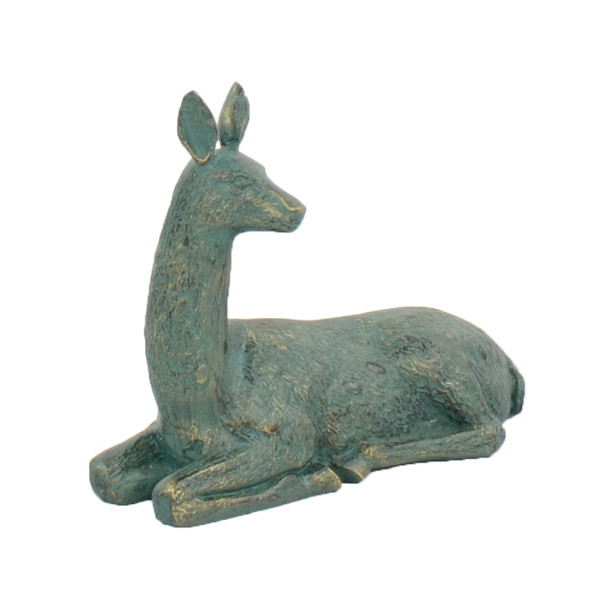 Europa Leisure Deer Lying Small Aluminium - Gold Verdigris - Europa Leisure (UK)