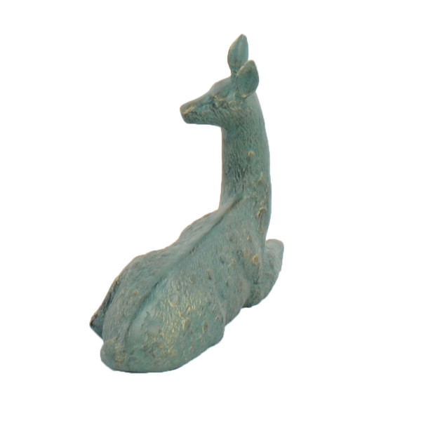 Europa Leisure Deer Lying Small Aluminium - Gold Verdigris - Europa Leisure (UK)