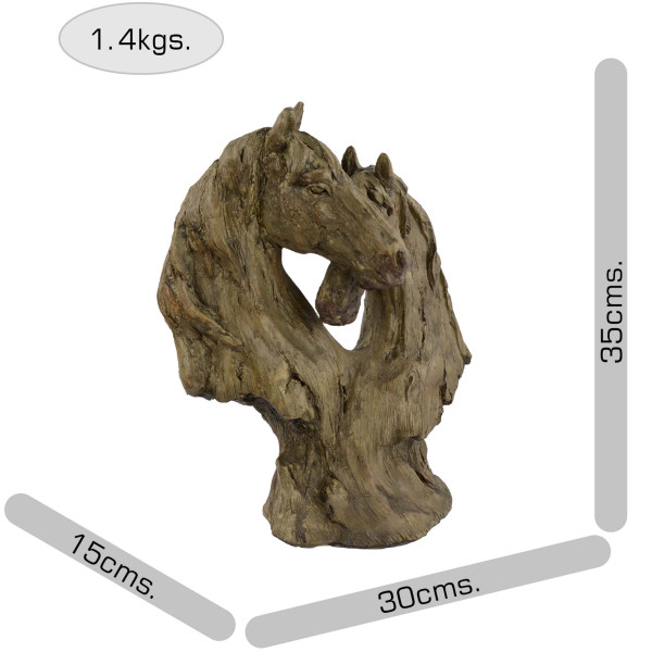 Europa Leisure Double Horse Head Carved Wood Effect - Europa Leisure (UK)