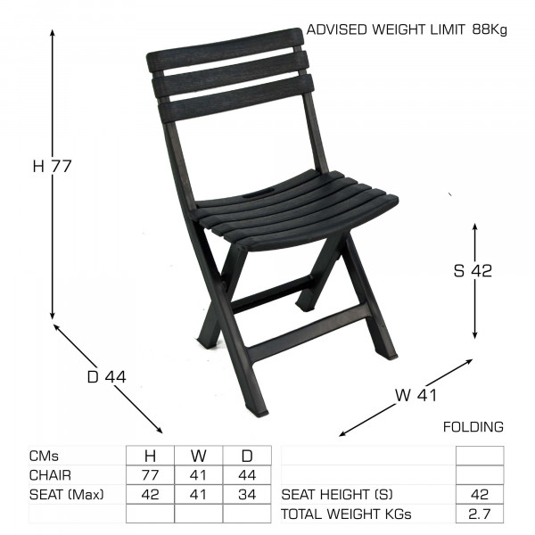 Europa Leisure Brescia Folding Set With 2 Chairs