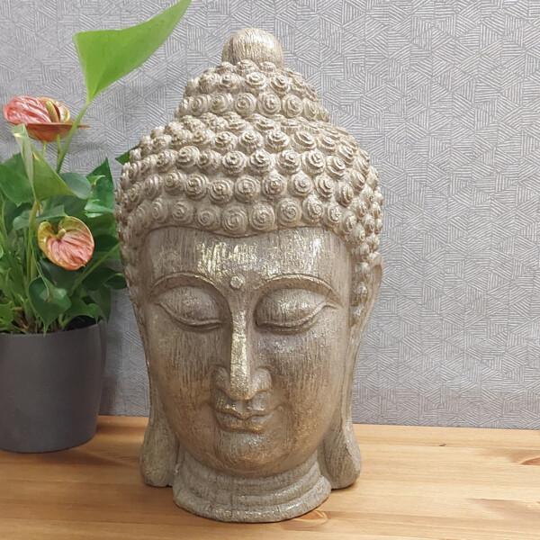 europa leisure Buddha Head Carved Wood Effect