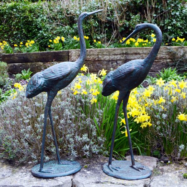europa leisure Cranes Pair Medium - dark verdigris
