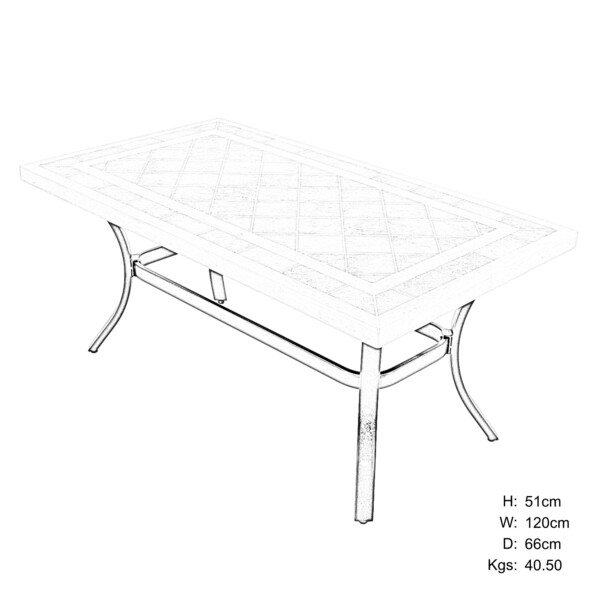 europa Leisure HAMPTON 120x66cm Coffee Table