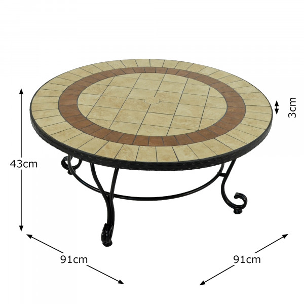 Europa Leisure Henley 91cm Coffee Table
