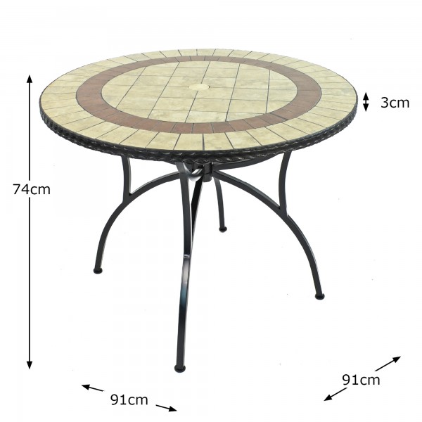 Europa Leisure Henley 91cm Patio Table