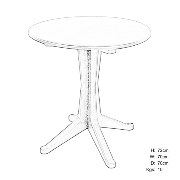 Europa Leisure LEVANTE Bistro Table Anthracite