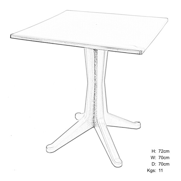 Europa Leisure PONENTE Patio Table Anthracite