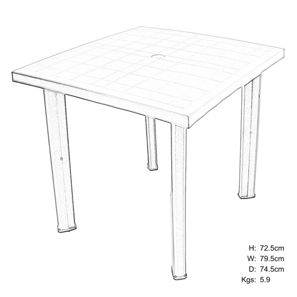 Europa Leisure RAPINO Square Table Anthracite