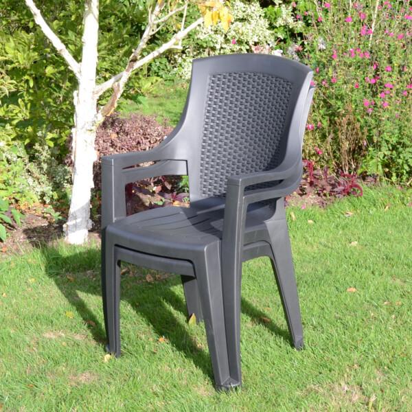 Europa Leisure Sedini Stacking Chair - Anthracite