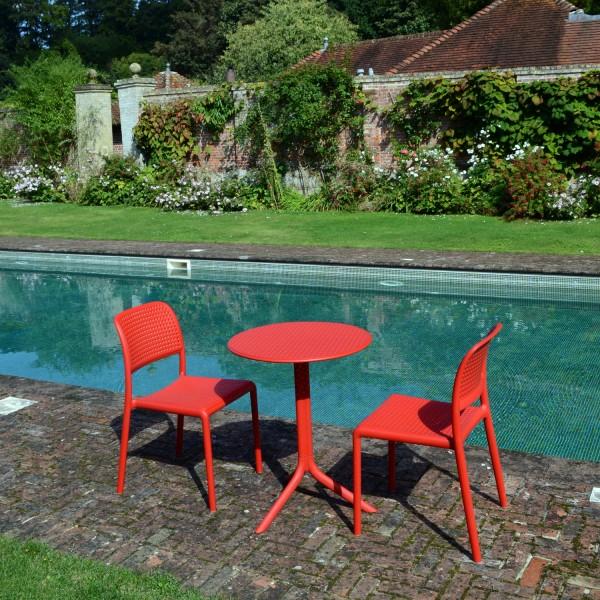 Europa Leisure Step Table In Red - Europa Leisure (UK)