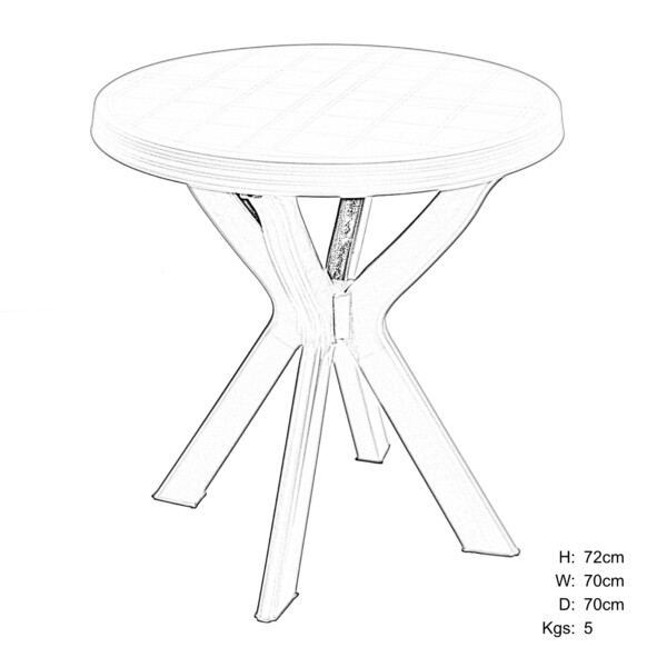 Europa Leisure TIVOLI Bistro Table Anthracite