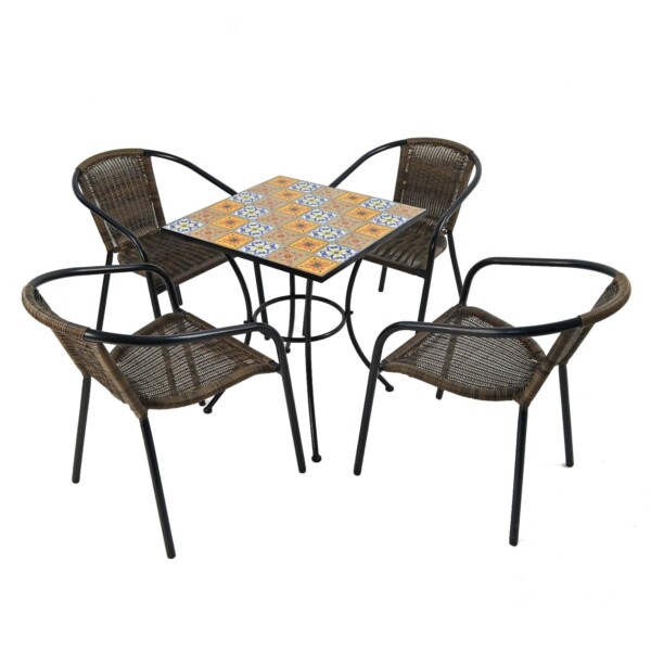 Europa Leisure Tobago Patio Table & San Remo Chairs