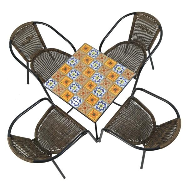 Europa Leisure Tobago Patio Table & San Remo Chairs