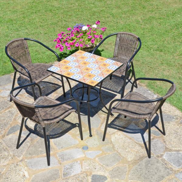 Europa Leisure Tobago Patio Table & San Remo Chairs