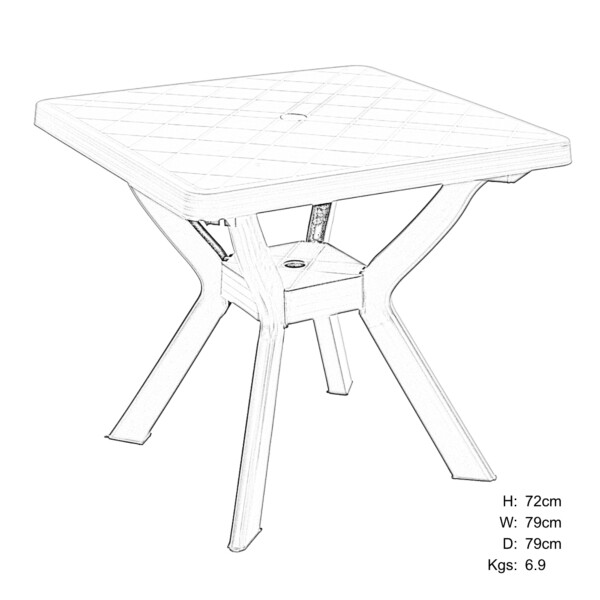 Europa Leisure Turin Table - 2 Colour Options