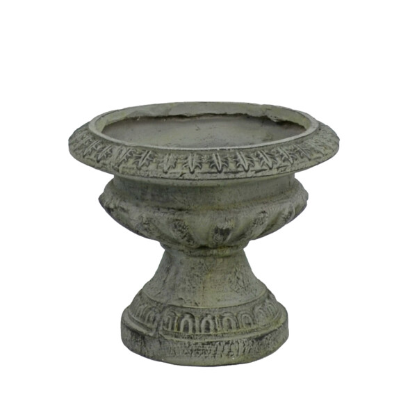 Europa Leisure Fluted Urn Low 28cm Verdigris Effect