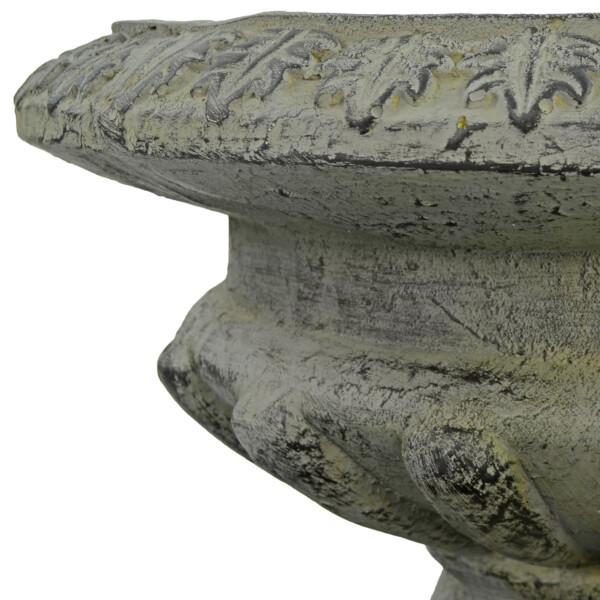 Europa Leisure Fluted Urn Low 28cm Verdigris Effect