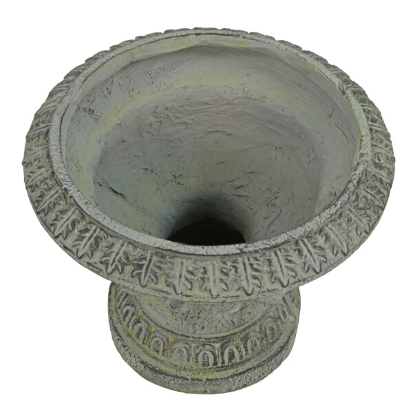 Europa Leisure Fluted Urn Low 28cm Verdigris Effect