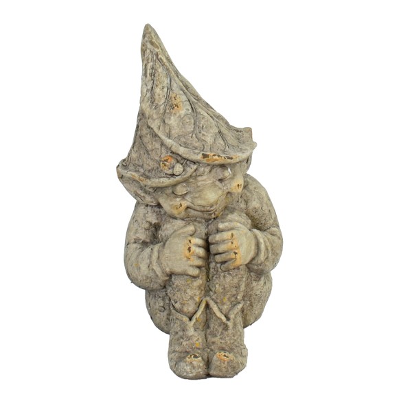 europa leisure Gnome Sitting 36cm Weathered Dark Stone Effect europa leisure Gnome Sitting 36cm Weathered Dark Stone Effect