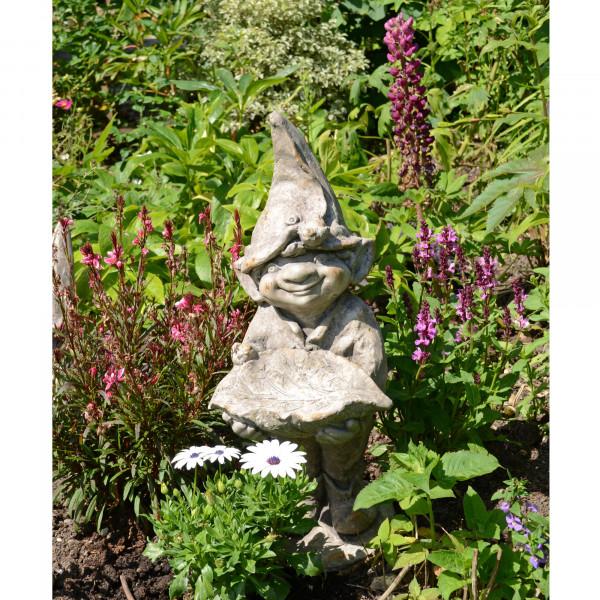 Europa Leisure Gnome Standing 50cm Weathered Dark Stone Effect