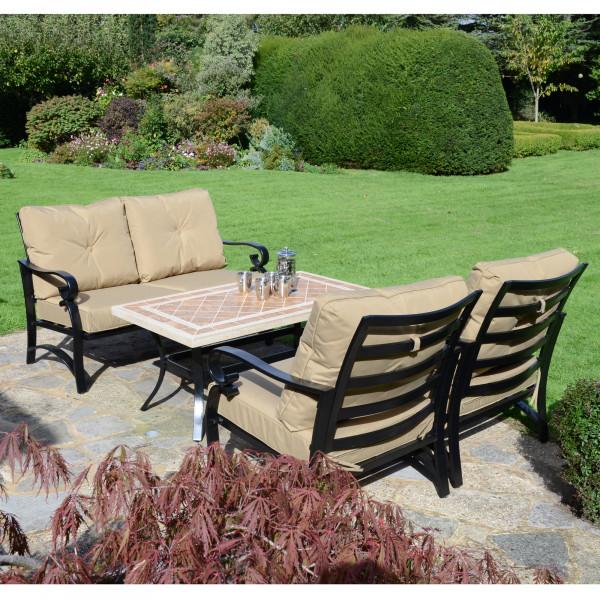 Europa Leisure HAMPTON 120x66cm COFFEE Table With WINDSOR DELUXE LOUNGE SOFA & 2 Chair Set