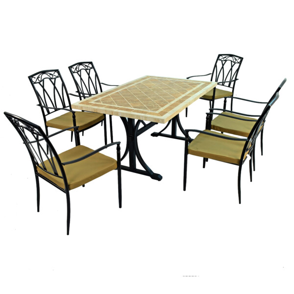 Europa Leisure HAMPTON Dining Table With 6 ASCOT Chairs Set
