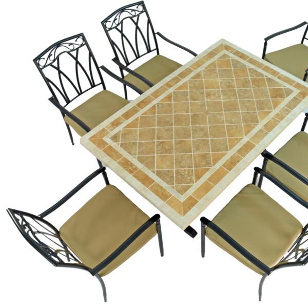 Europa Leisure HAMPTON Dining Table With 6 ASCOT Chairs Set