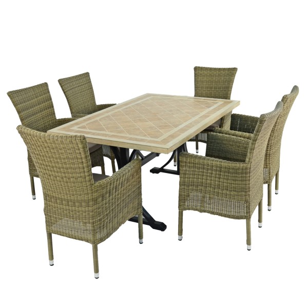 europa leisure HAMPTON Dining Table with 6 DORCHESTER Chairs Set
