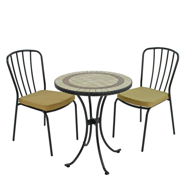 Europa Leisure HENLEY 60cm Bistro Table With 2 MILAN Chairs Set