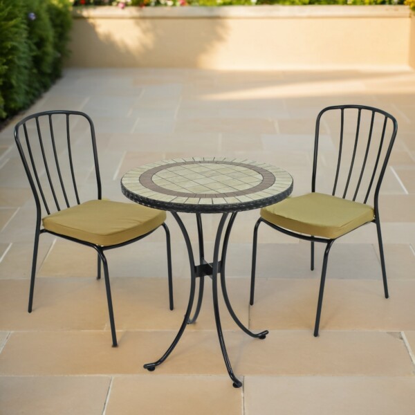 europa leisure HENLEY 60cm Bistro Table with 2 MILAN Chairs Set