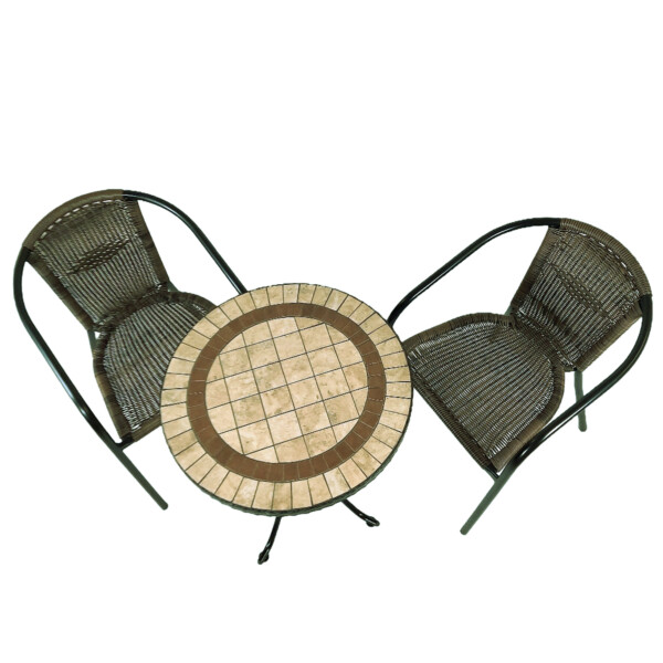 Europa Leisure HENLEY 60cm Bistro Table With 2 SAN REMO Chairs Set