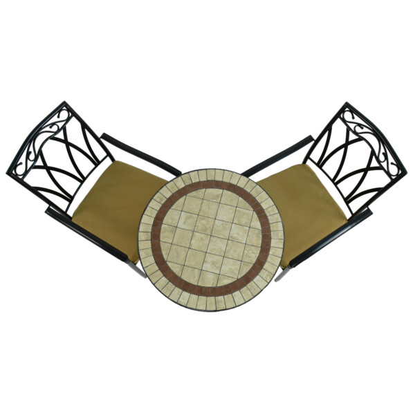 Europa Leisure HENLEY 71cm Bistro Table With 2 ASCOT Chairs Set