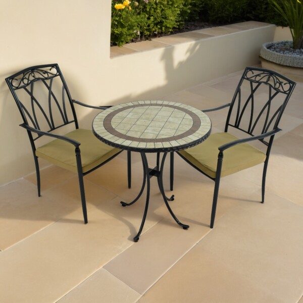 europa leisure HENLEY 71cm Bistro Table with 2 ASCOT Chairs Set