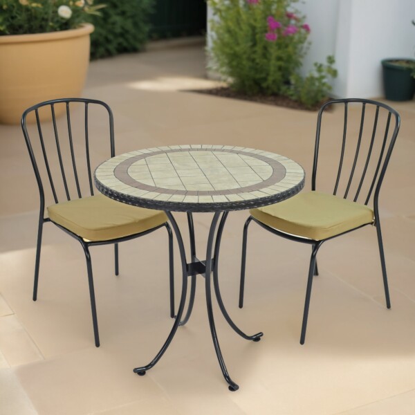 europa leisure HENLEY 71cm Bistro Table with 2 MILAN Chairs Set