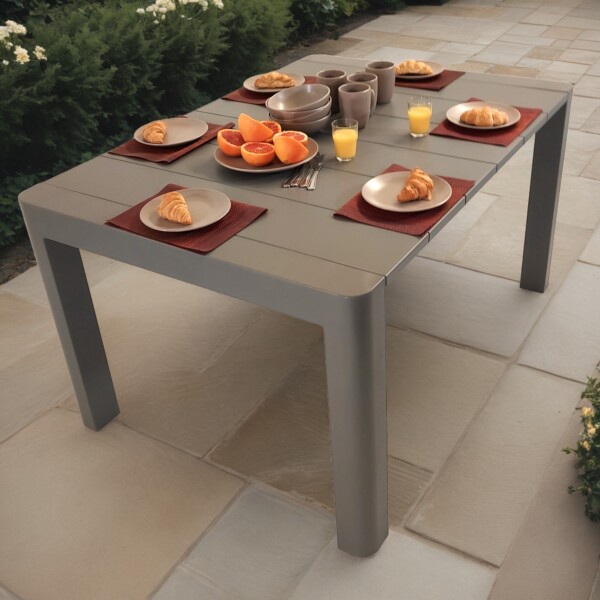 europa leisure Henrik 140 table in Nickel Grey - Europa Leisure (UK)