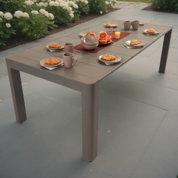 europa leisure Henrik 220 table in Nickel Grey - Europa Leisure (UK)