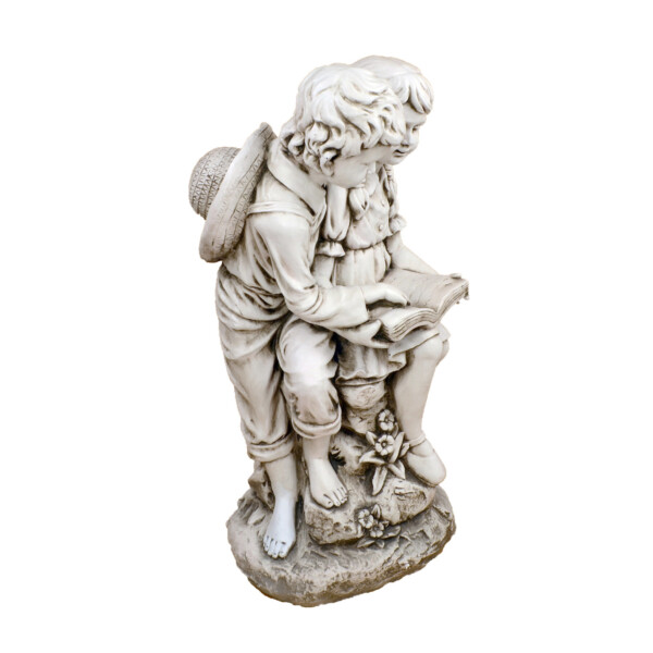Europa Leisure Jack & Jill Reading Statue - Stone Effect